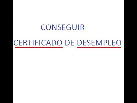 Certificado de la demanda de empleo